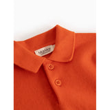 MarMar Cotton Knit Plain Grapefruit Teno Polo Strikket Bluse
