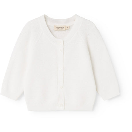 MarMar Modal Mix Links-Links Gentle White Taki Strikket Cardigan