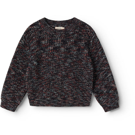 MarMar Cotton Knit Spacedye Deepest Sea Space Teno Strikket Bluse