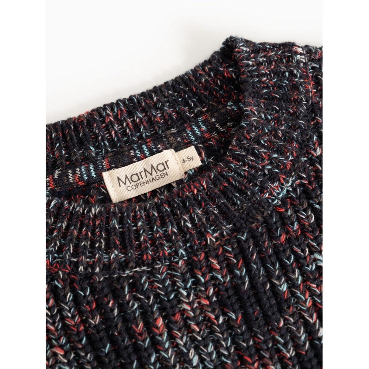 MarMar Cotton Knit Spacedye Deepest Sea Space Teno Strikket Bluse