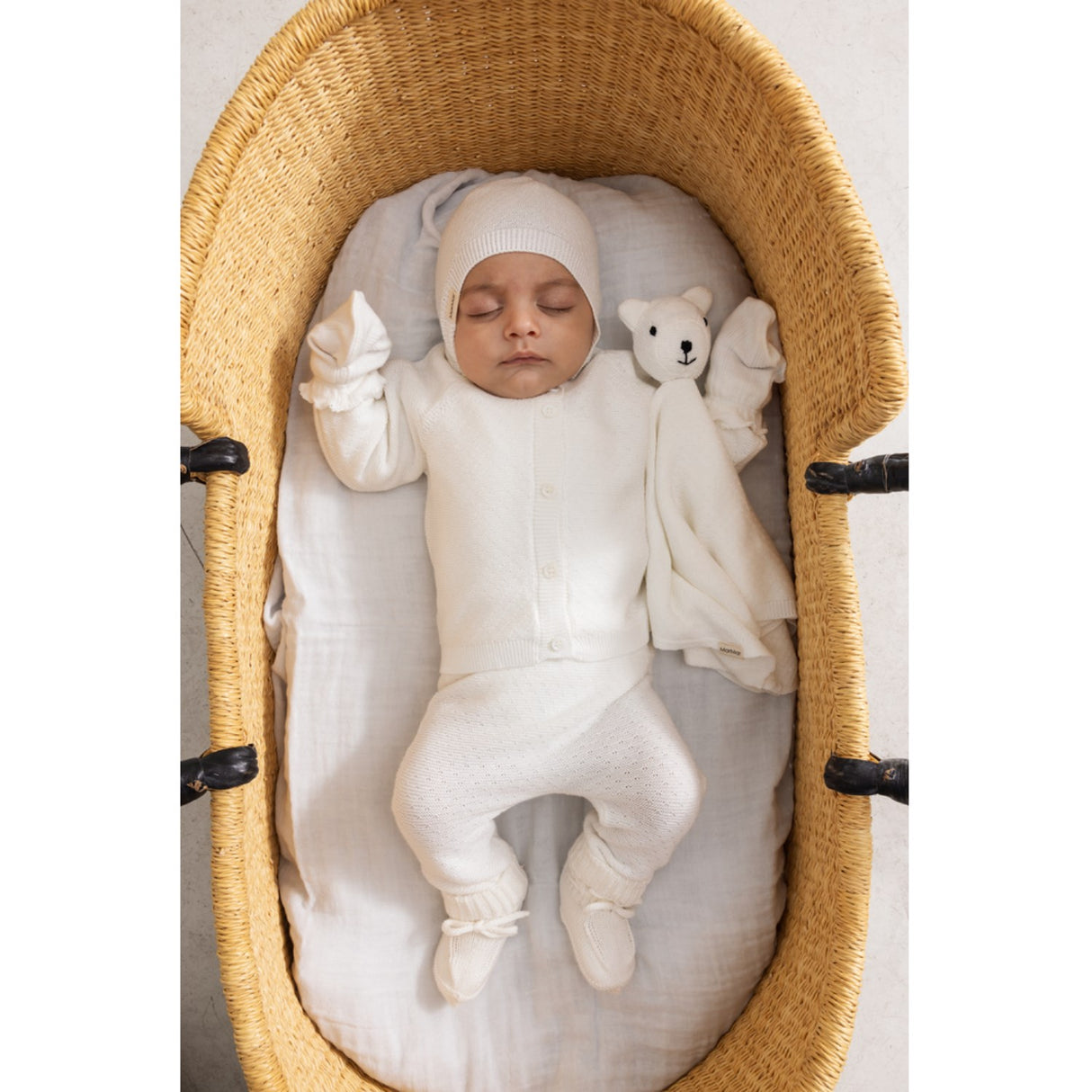 MarMar Modal Mix Links-Links Gentle White Pira Strikket Bukser