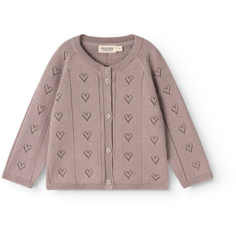 MarMar Modal Mix Pointelle Dusty Purple Totti Strikket Cardigan
