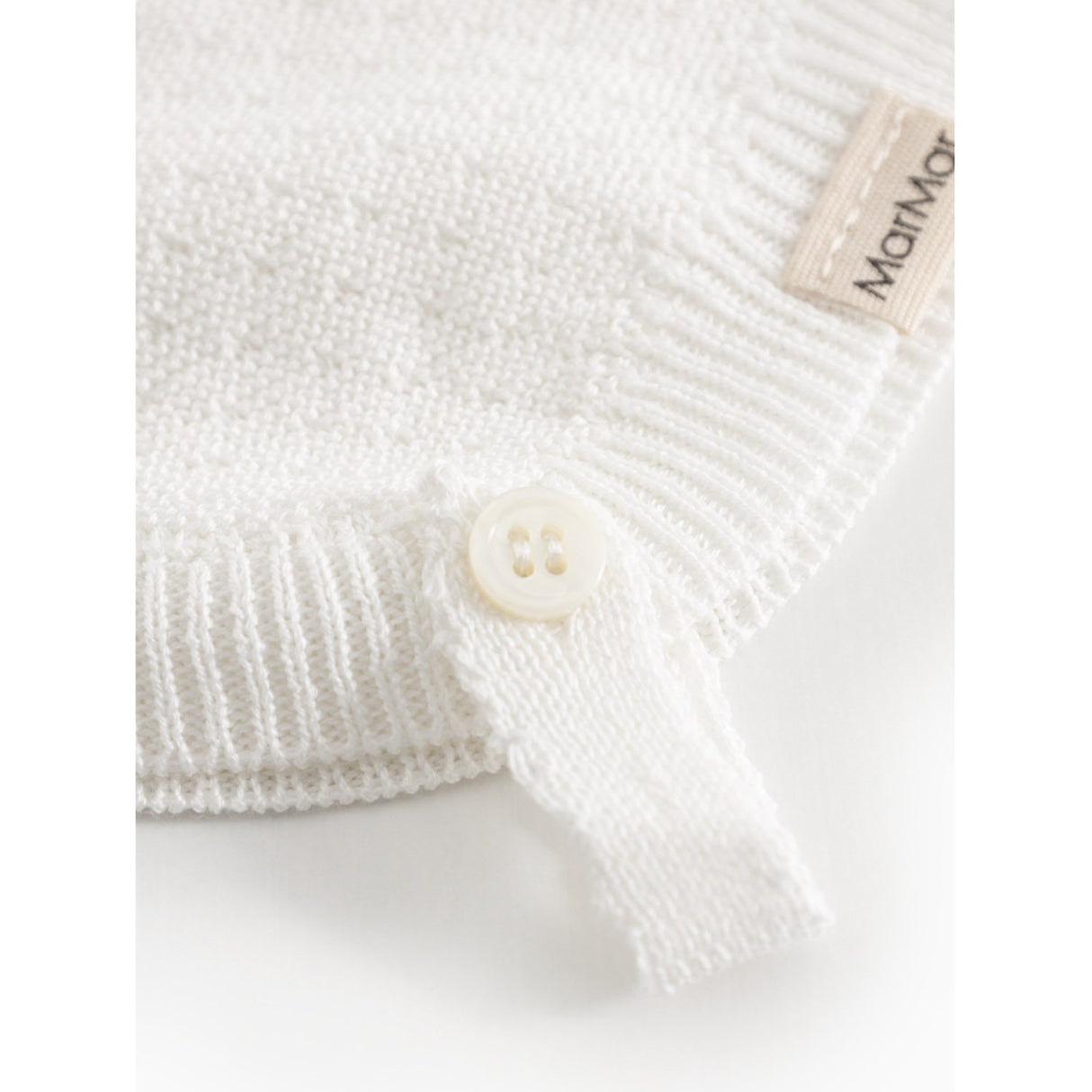 MarMar Modal Mix Links-Links Gentle White Aly Strikket Lue