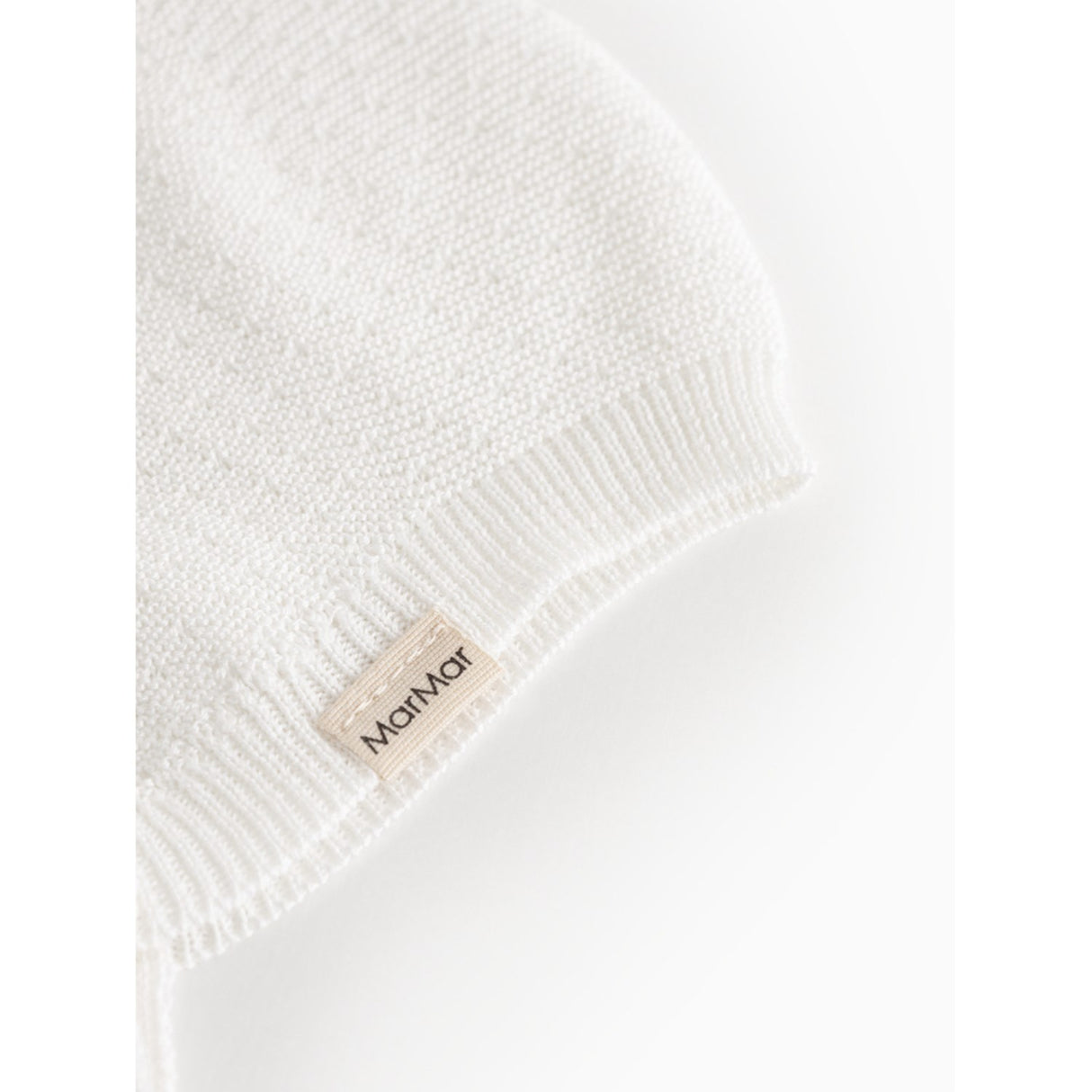 MarMar Modal Mix Links-Links Gentle White Aly Strikket Lue