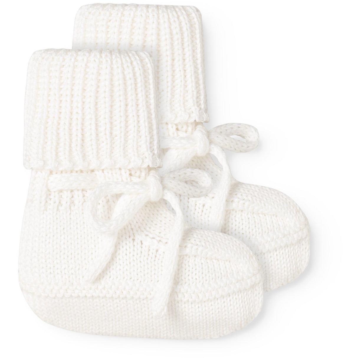 MarMar Modal Mix Links-Links Gentle White Abootie Strikket Booties