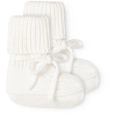 MarMar Modal Mix Links-Links Gentle White Abootie Strikket Booties