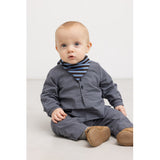 MarMar Cotton Seersucker Pigeon Blue Check Totoro Skjorte