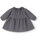 MarMar Cotton Seersucker Pigeon Blue Check Dawson Frill Kjole