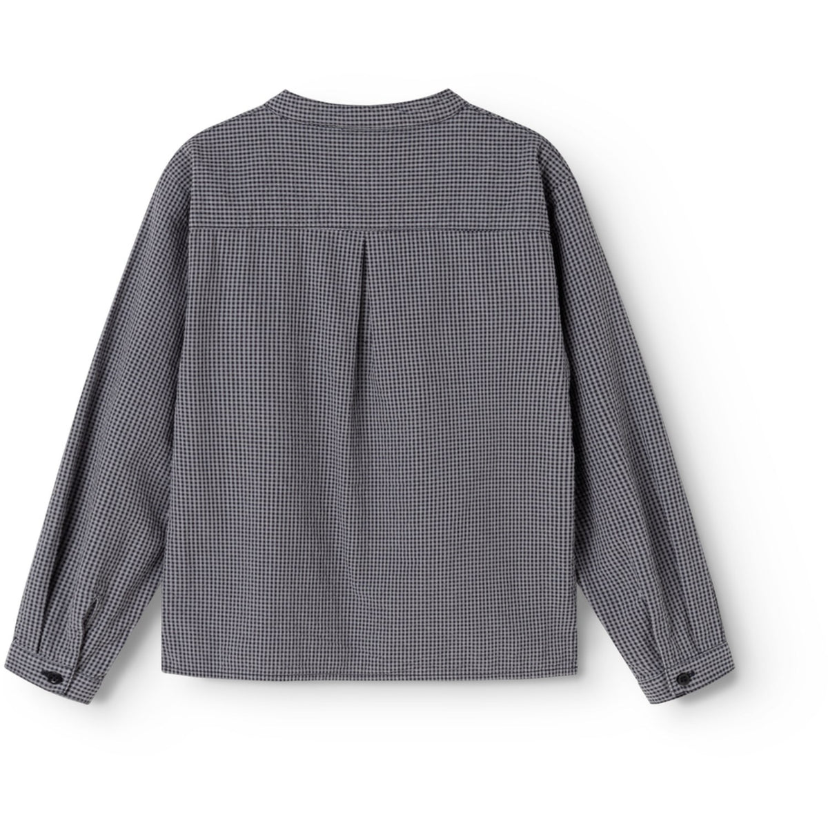 MarMar Cotton Seersucker Pigeon Blue Check Tokyo Skjorte