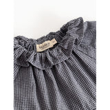 MarMar Cotton Seersucker Pigeon Blue Check Dawson Frill Kjole