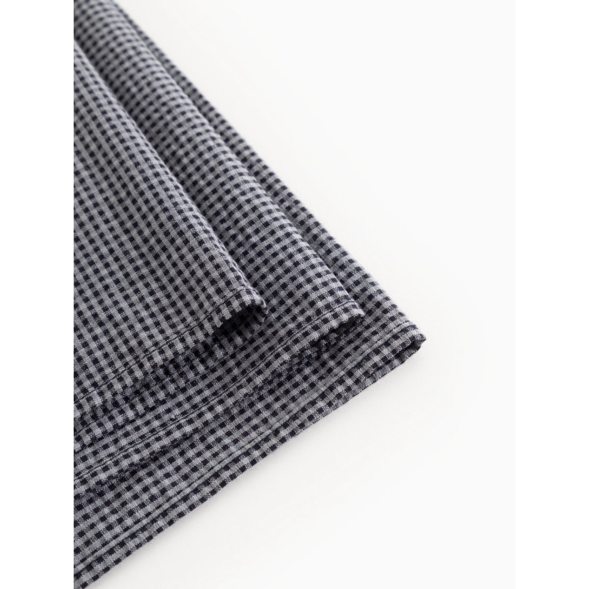 MarMar Cotton Seersucker Pigeon Blue Check Airo Skjerf