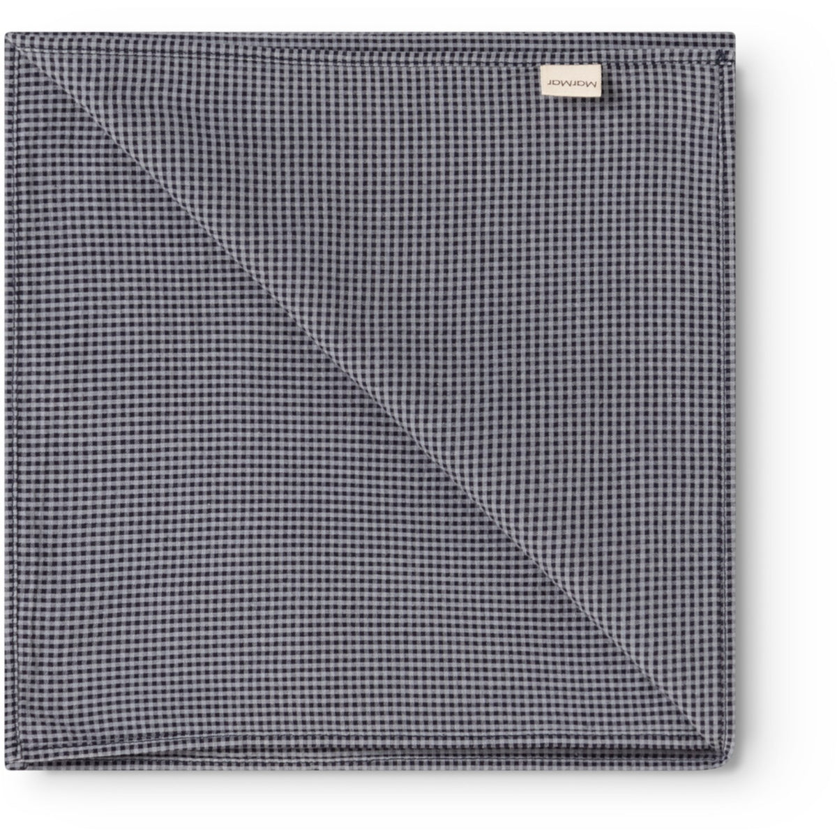 MarMar Cotton Seersucker Pigeon Blue Check Airo Skjerf
