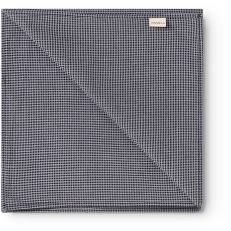 MarMar Cotton Seersucker Pigeon Blue Check Airo Skjerf