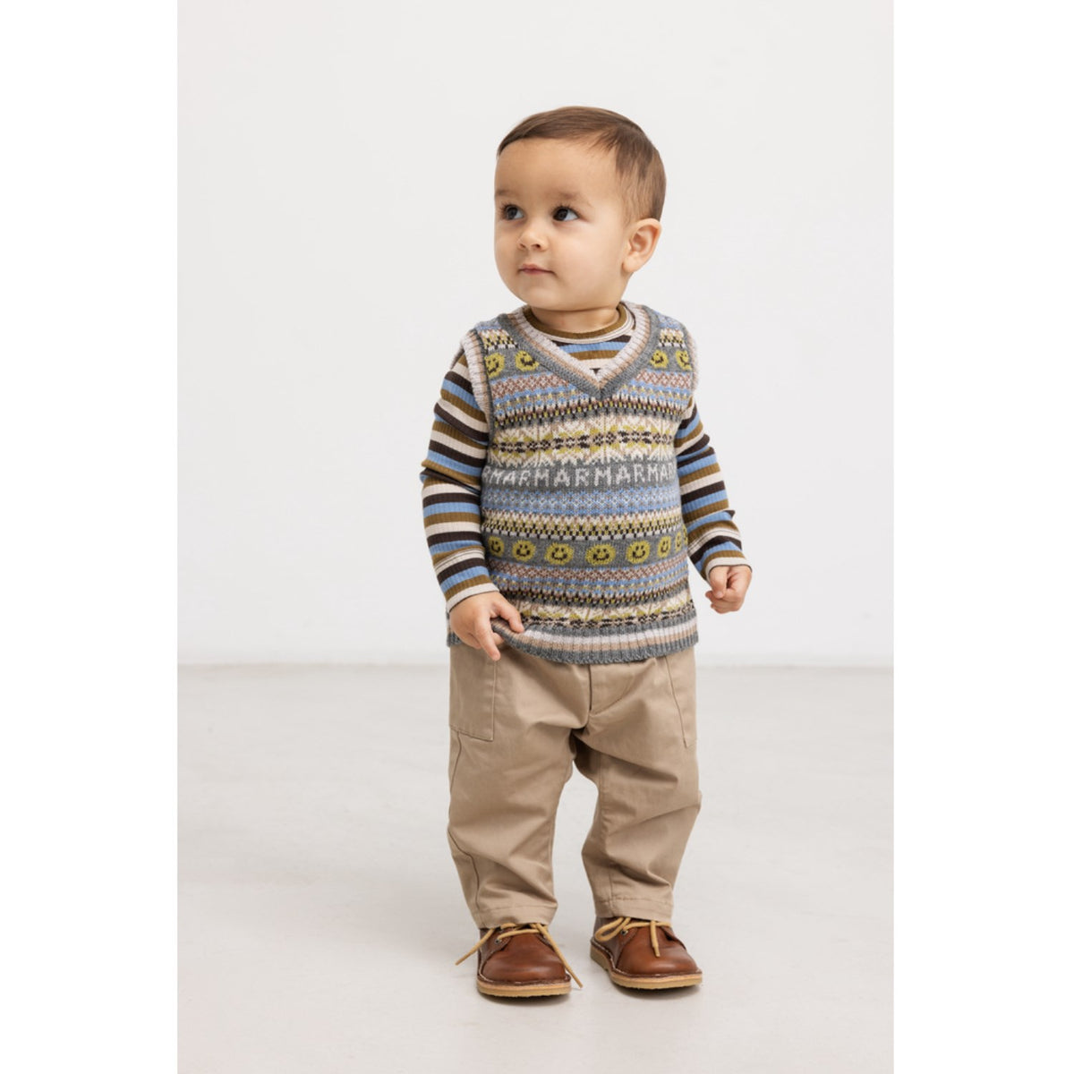 MarMar Light Cotton Wool Fair Isle Fair Isle Taj B Strikket Vest