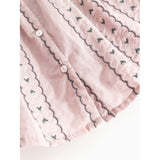 MarMar Light Embroidery Dusty Purple Bloom Tora Bluse