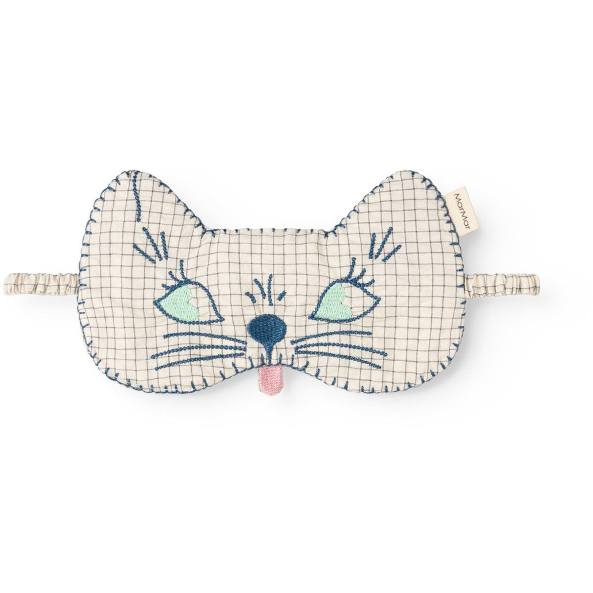 MarMar Seersucker Home Deep Lake Check Sleepmask