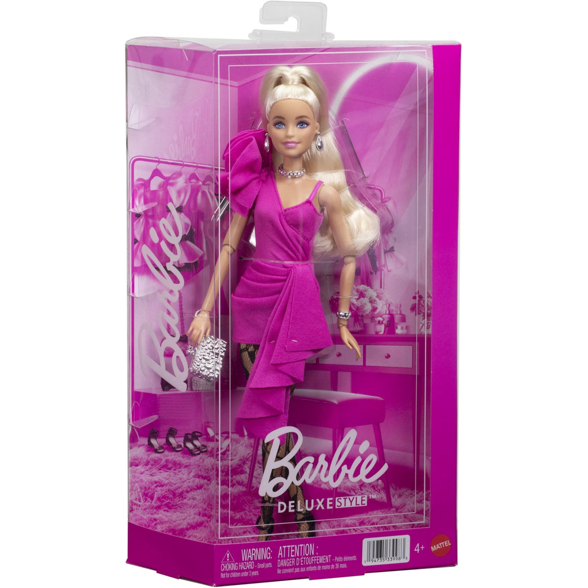 Barbie® Deluxe Style Pink & Black Strømpebukser