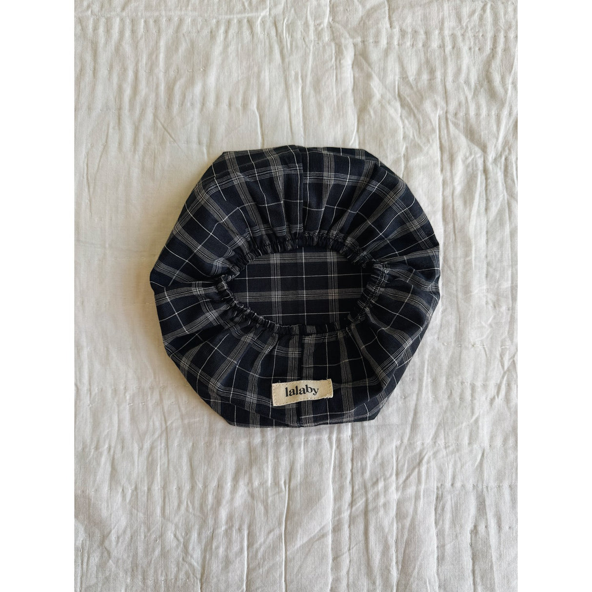 Lalaby Blue Check Wet Wipe Cover