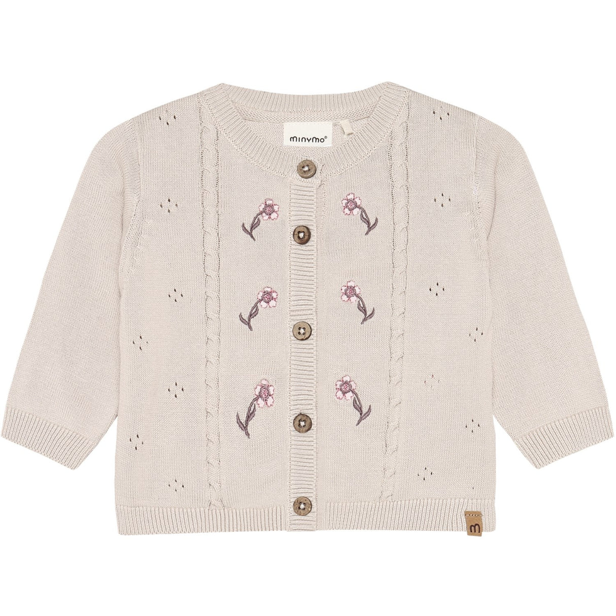 Minymo Pink Tint Cardigan Strikk