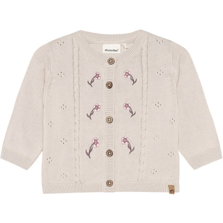 Minymo Pink Tint Cardigan Strikk