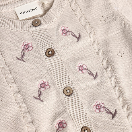 Minymo Pink Tint Cardigan Strikk