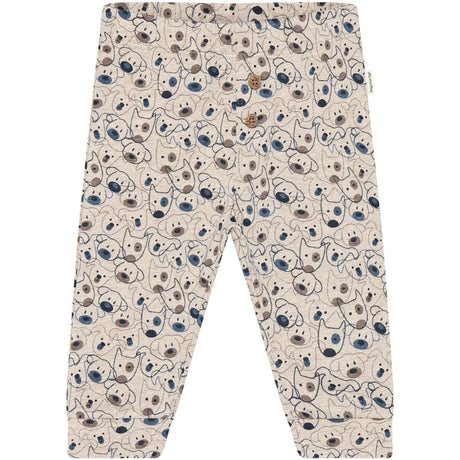 Minymo Beige Melange Bukser Aop