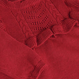 Minymo Rio Red Kjole Ls Strikk