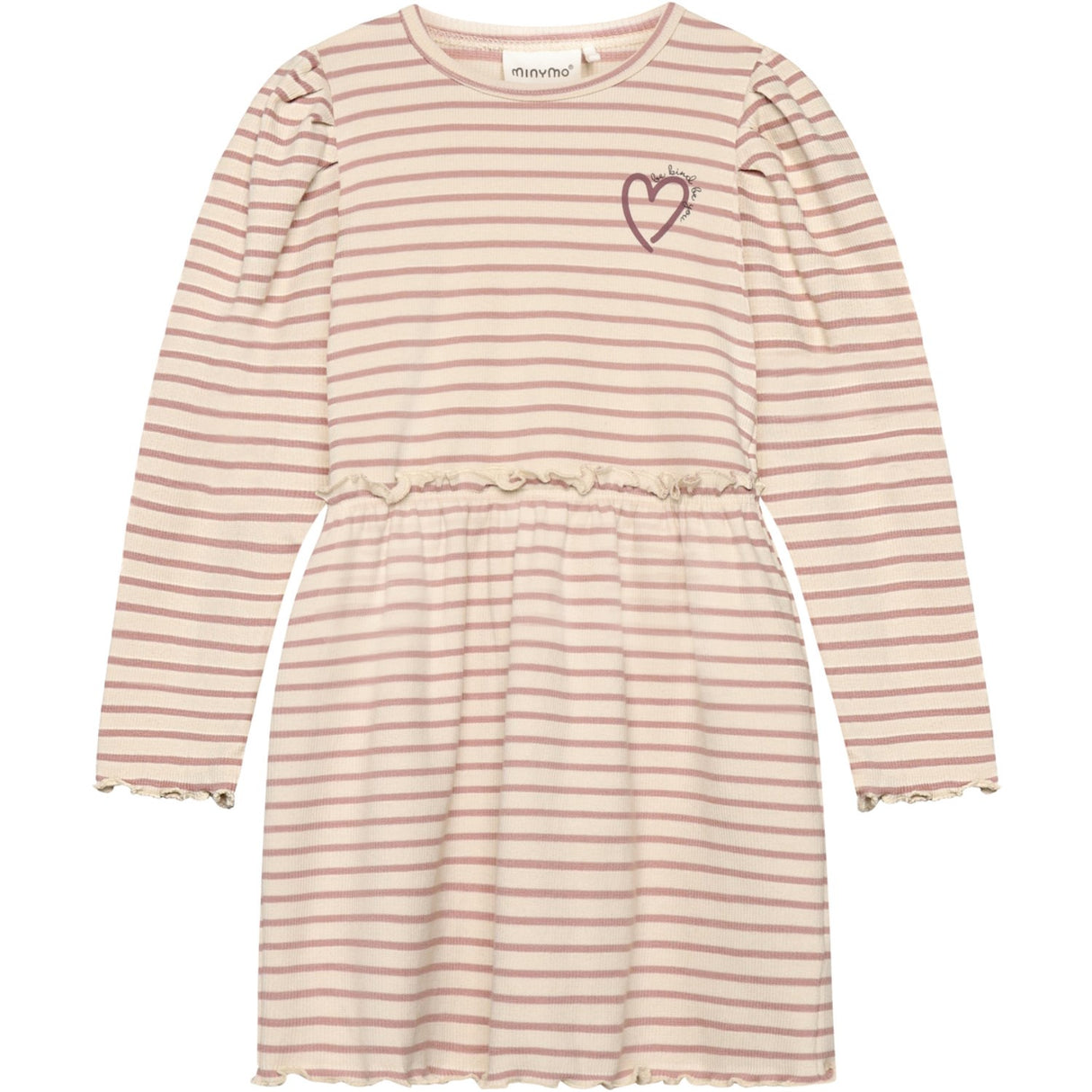 Minymo Fawn Kjole Ls Y/D Rib