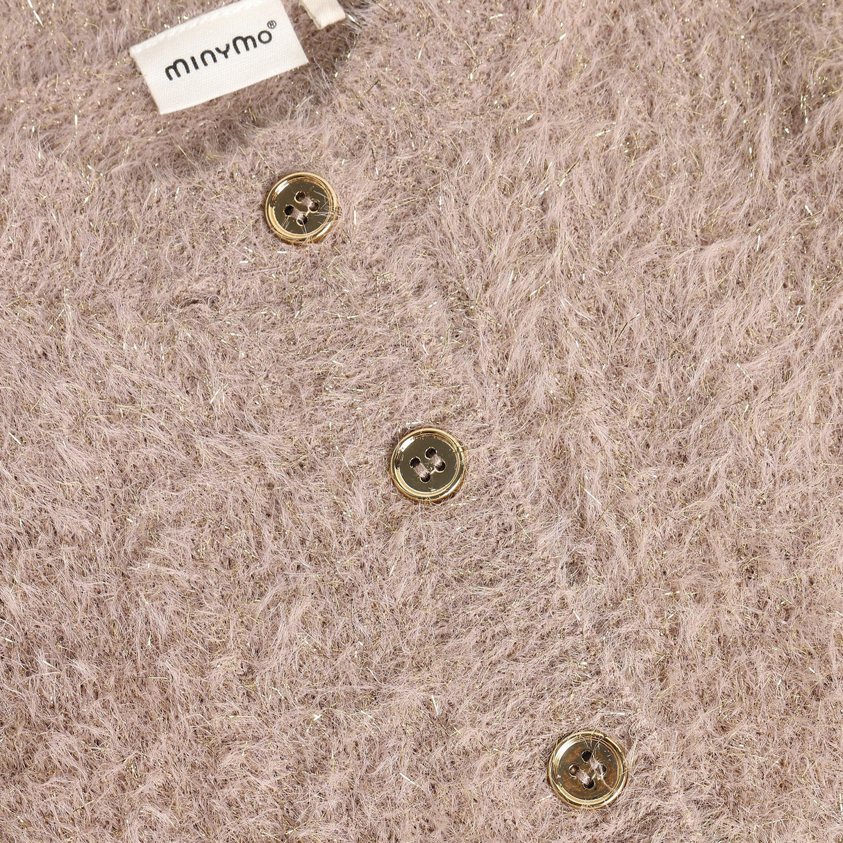 Minymo Bark Cardigan Strikk M/ Glitter