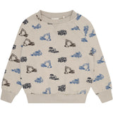 Minymo Feather Gray Collegegenser Ls Aop