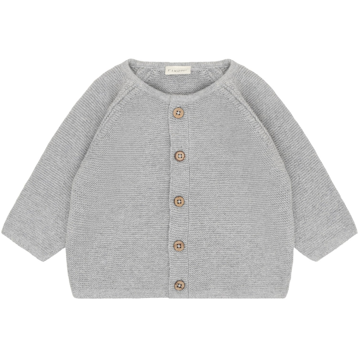 FIXONI Flint Gray Melange Cardigan Strikk
