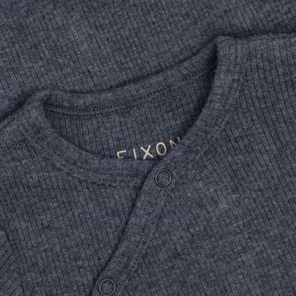 FIXONI Vintage Indigo Melange Omslags Body Ls Melange Rib