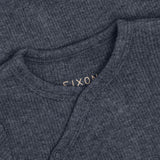 FIXONI Vintage Indigo Melange Omslags Body Ls Melange Rib