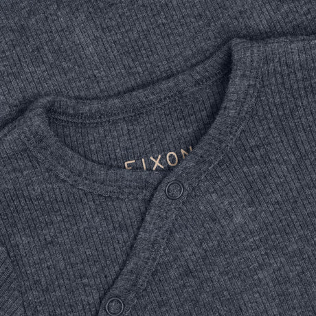 FIXONI Vintage Indigo Melange Omslags Body Ls Melange Rib