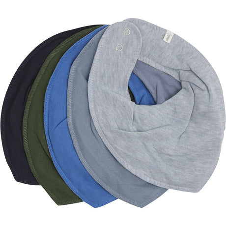 Pippi Blue Bandana Smekke - Solid  (5-Pack)