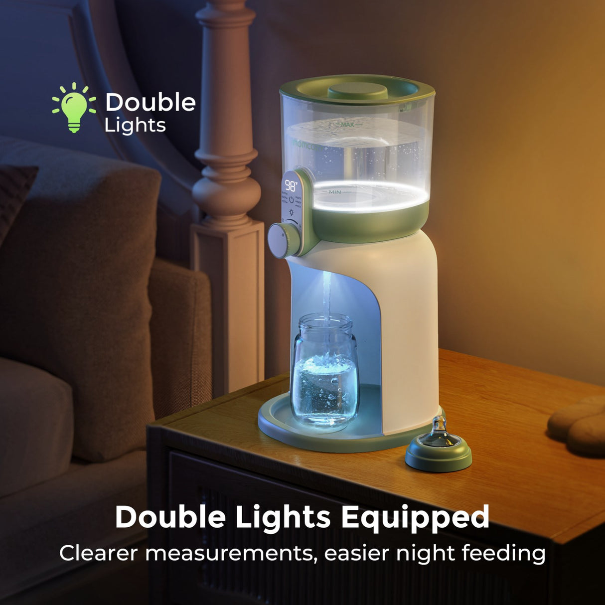 Momcozy Dual Lights Water Warmer For Night Feedings