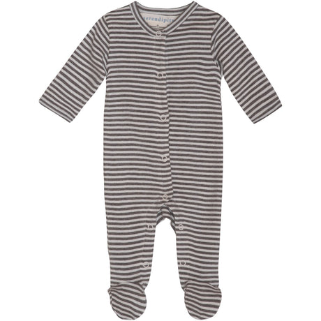 Serendipity Soil/Offwhite Newborn Stripe Drakt