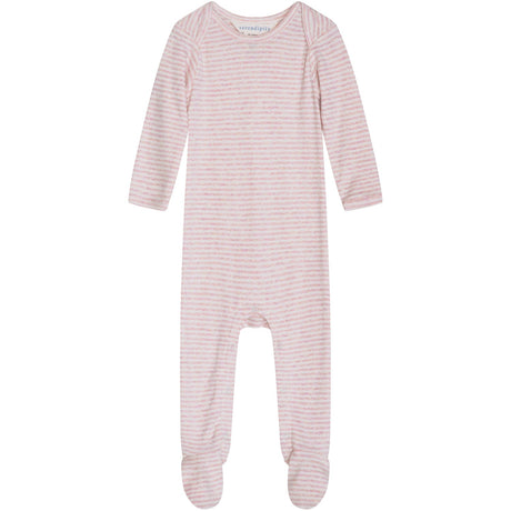 Serendipity Orchid/Offwhite Baby Drakt Stripe