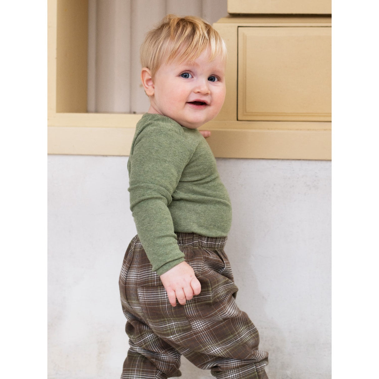 Serendipity Trail Checks Baby Brushed Bukser