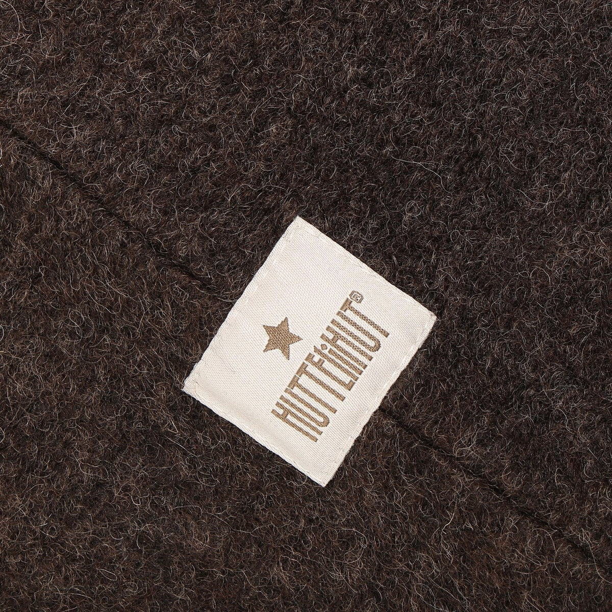 Huttelihut Dark Brown Melange Elefantlue Triangles Ull