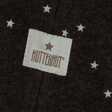 Huttelihut Dark Brown Melange Elefantlue Emb. Ull