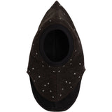 Huttelihut Dark Brown Melange Elefantlue Emb. Ull