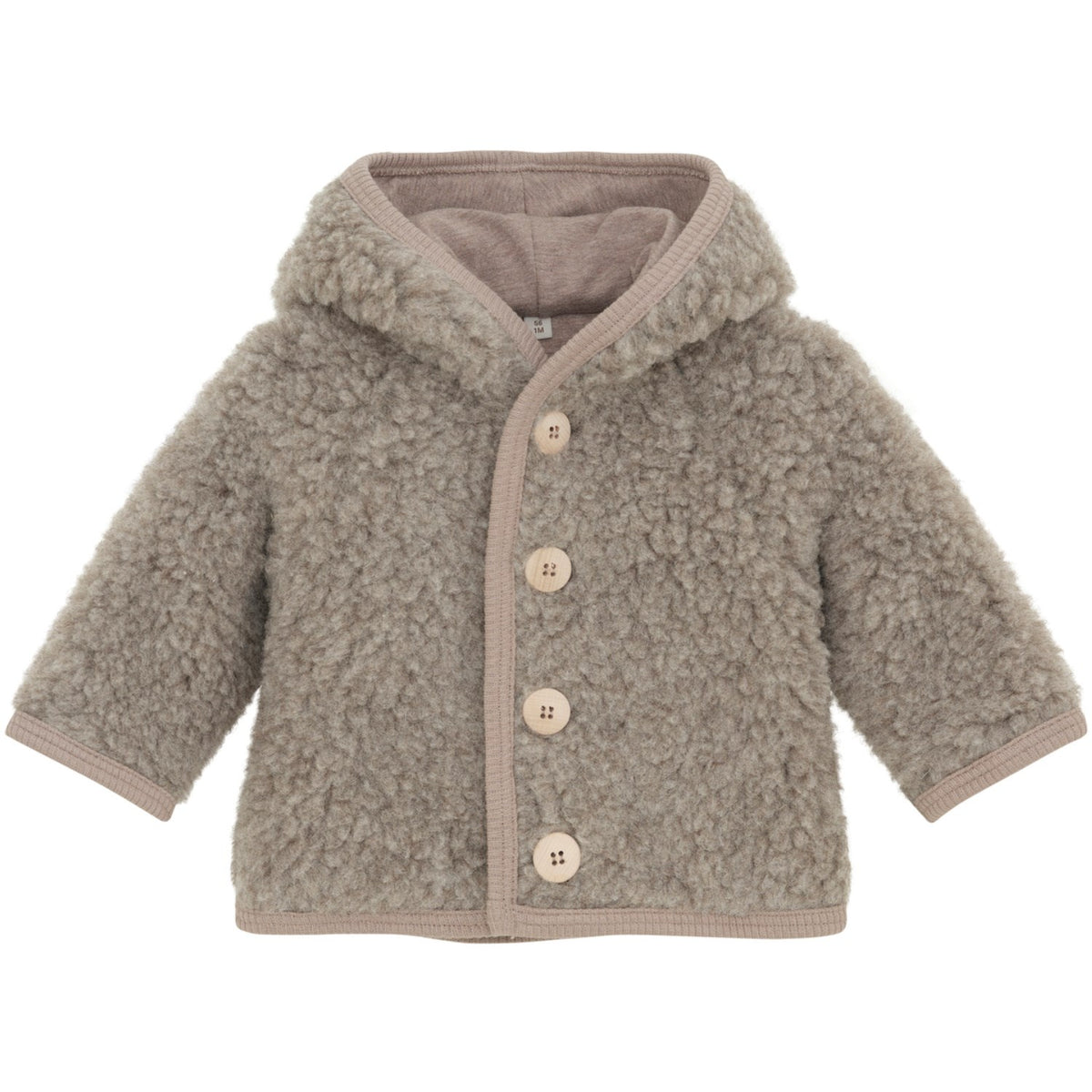 Huttelihut Camel Melange Jakke Pixie Ull Teddybjørn M/ Lin