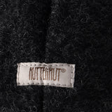 Huttelihut Dark Grey Melange Bonnet Ull Alpaca Pompom