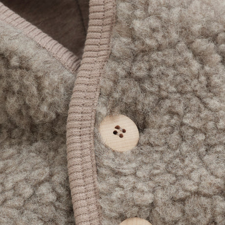 Huttelihut Camel Melange Jakke Pixie Ull Teddybjørn M/ Lin