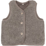 Huttelihut Camel Melange Vest Ull Teddybjørn M/ Lining
