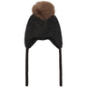 Huttelihut Dark Grey Melange Bonnet Ull Alpaca Pompom