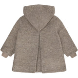 Huttelihut Camel Melange Frakk Hette Ull M/ Lining