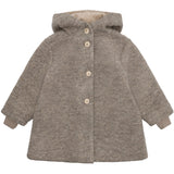 Huttelihut Camel Melange Frakk Hette Ull M/ Lining