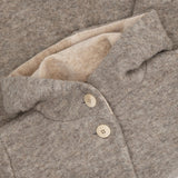Huttelihut Camel Melange Frakk Hette Ull M/ Lining